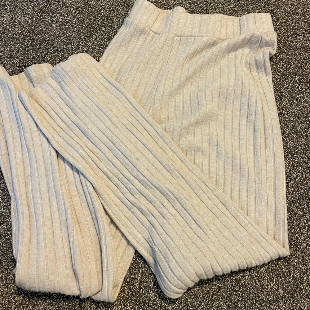 trendy ribbed cute pants